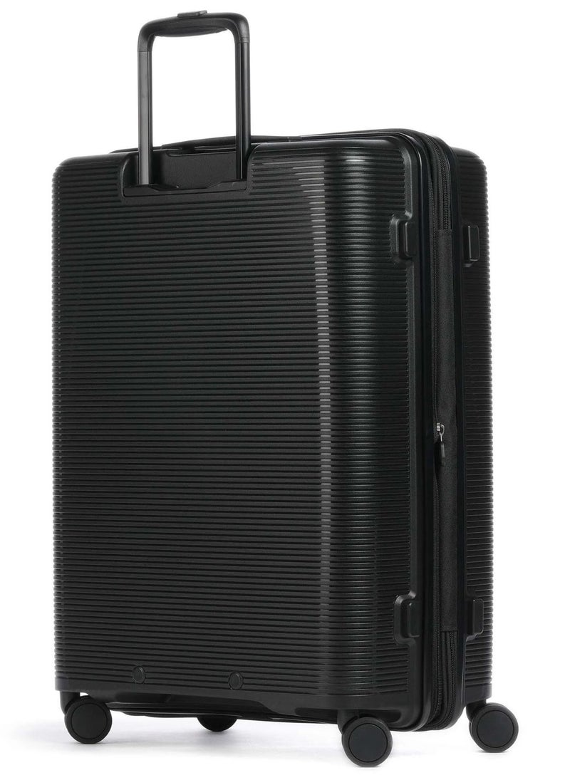 Echolac Forza 75 Cm Hardcase 4-Double Wheeled Expandable Cabin Luggage Trolley - Black - Image 4